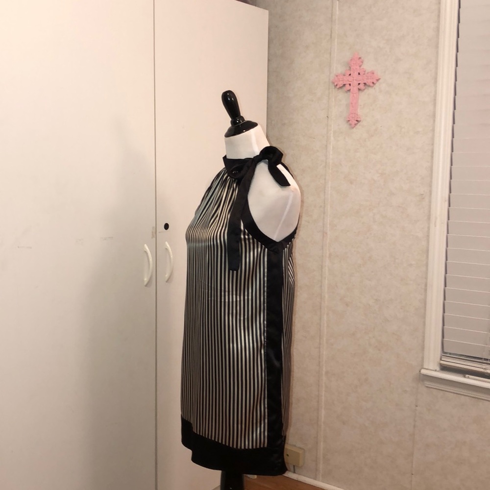 Black and white silk dress - Picture 2 of 3